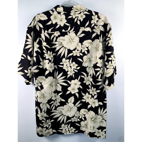 Tommy Bahama Floral Leaves‎ Print 100% Silk Mens Short Sleeve M - Picture 3 of 6